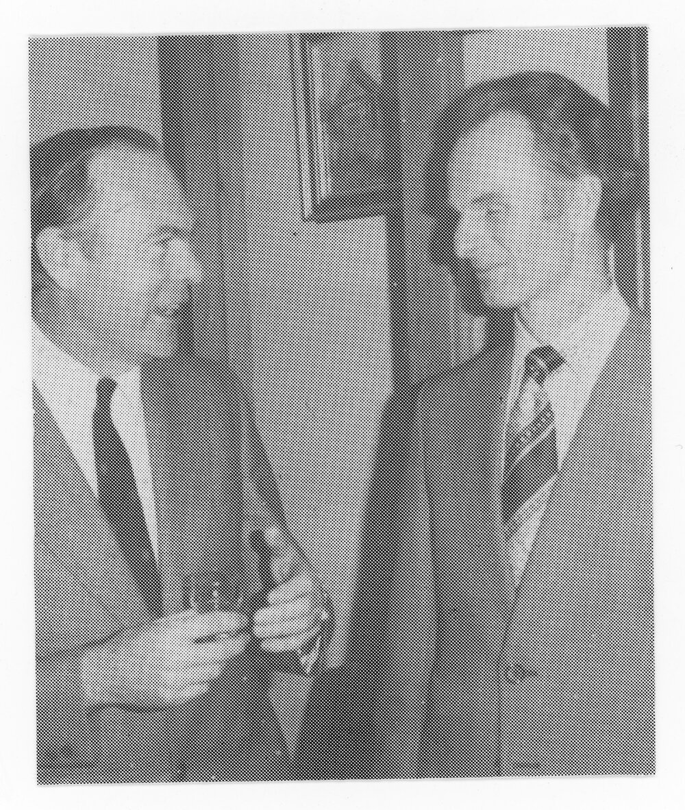 Lazenby Farwell - Prof. Lazenby and [Patrick Leary], Principal of ACAE
