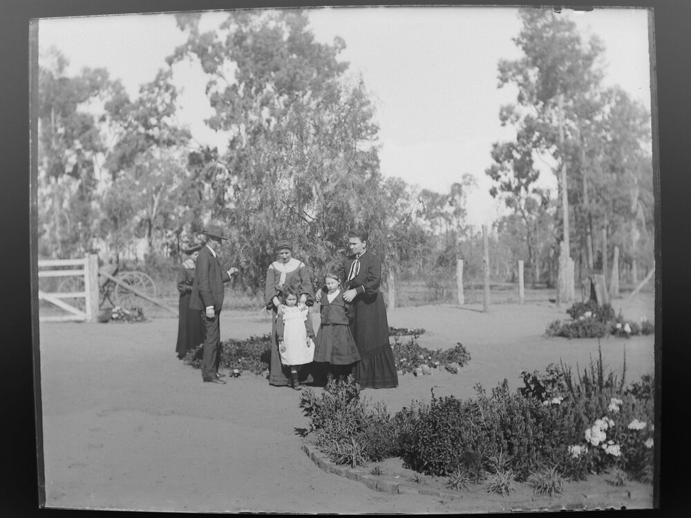 Family in the garden