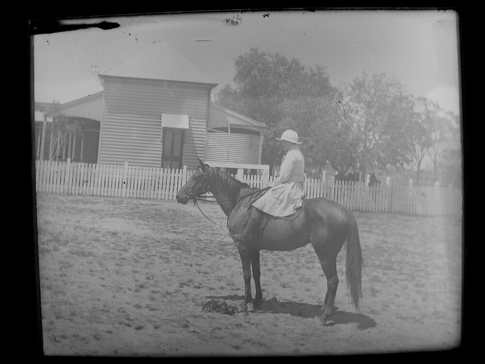 Girl riding a horse
