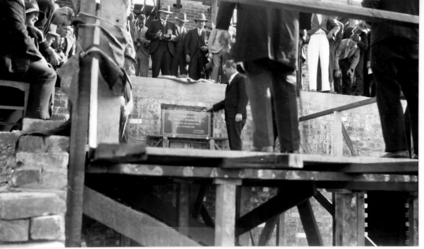 David H. Drummond at the Laying of the Foundation Stone for Armidale Teachers' College, November 1929