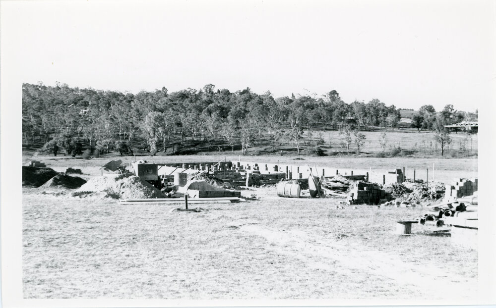 Wright College construction site, 1958