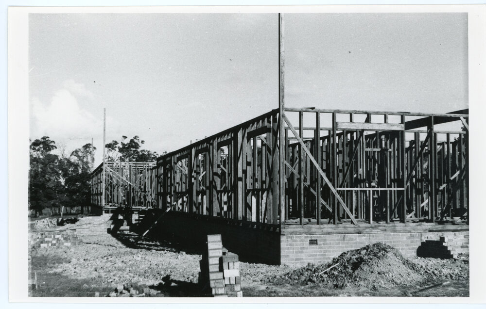 Wright College construction site, 1958
