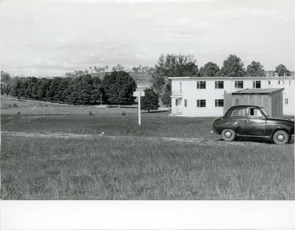 Wright College Construction, car in the forground, 1958