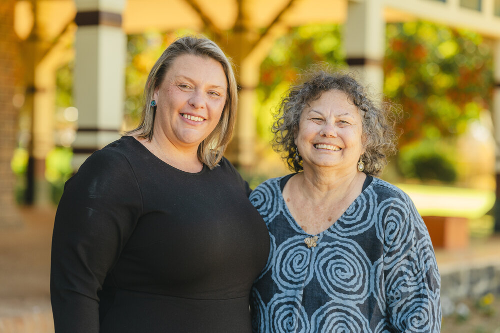 Sam Fowler and Lynette Riley at the Oorala Aboriginal Centre's 40th anniversary celebration