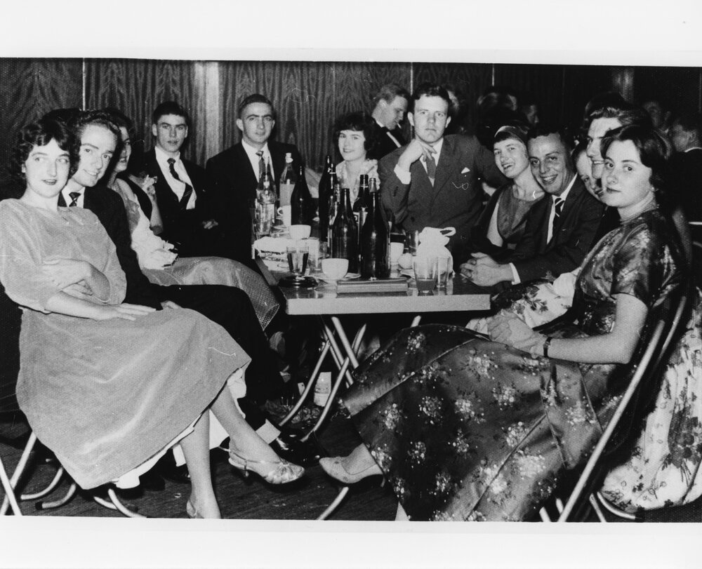 Wright College group at a party