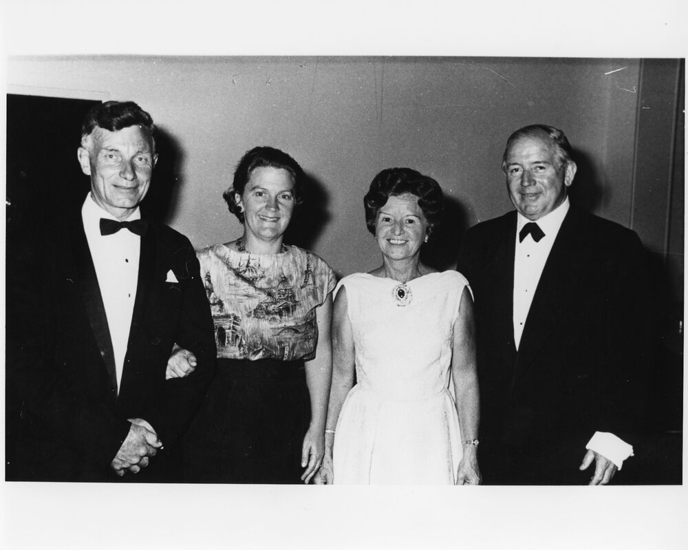 Wright College party, group of four people