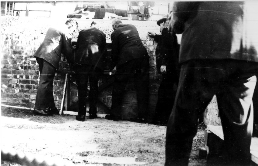 Armidale Teachers' College, Hon. T.R. Bavin, Premier of NSW, laying one of the two foundation stones, 1929.