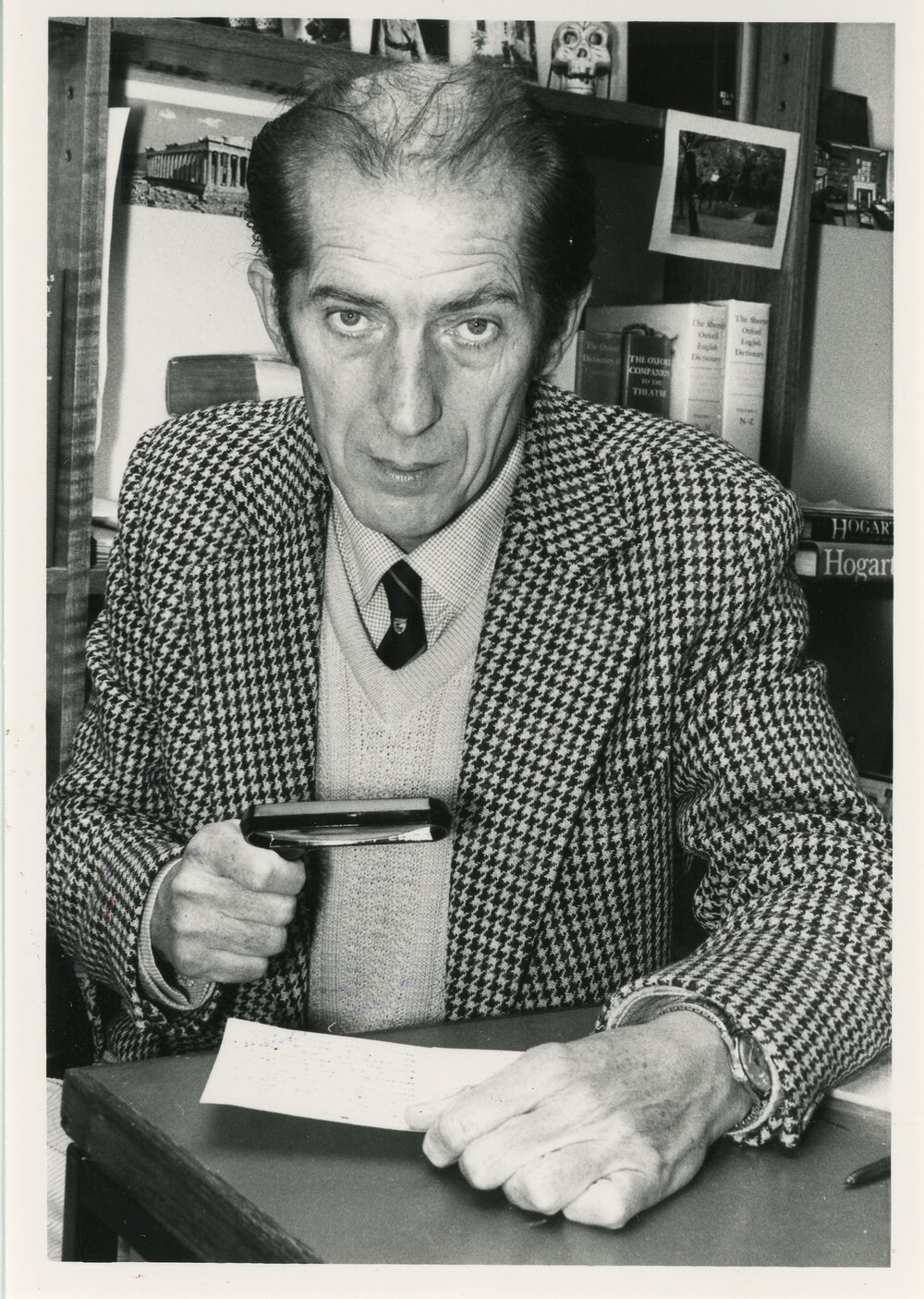 Geoff Atkinson with an autographed letter from Joseph Conrad