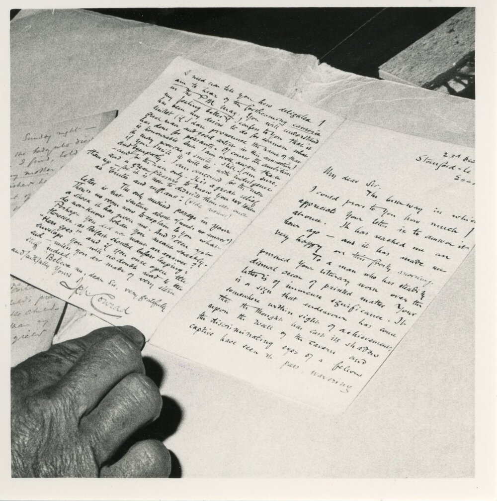 An autographed letter from Joseph Conrad