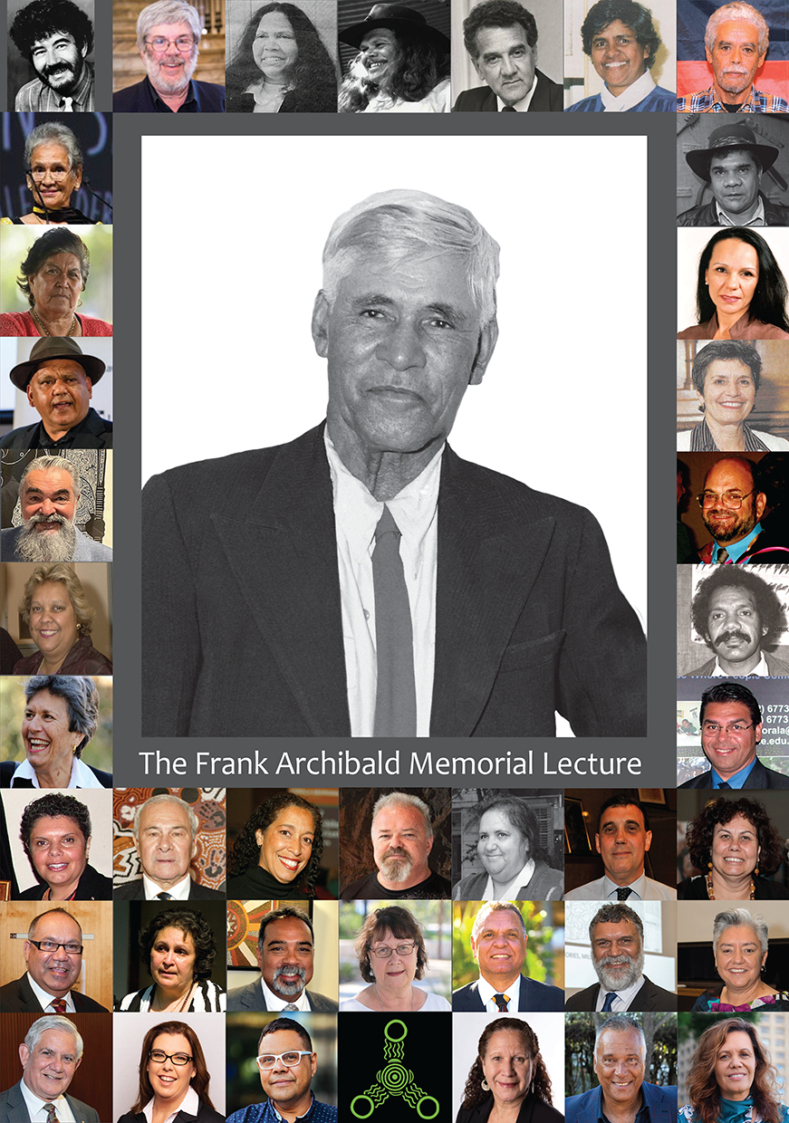 Frank Archibald surrounded by guest speakers 1986 - 2025