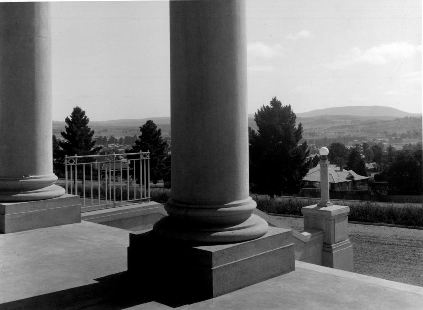 Armidale Teachers' College: View over Armidale towards Mount Duval from College steps, c.1935