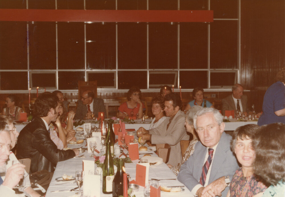 Smith Richardson&rsquo;s farewell dinner at Wright College Dining Hall, 1983
