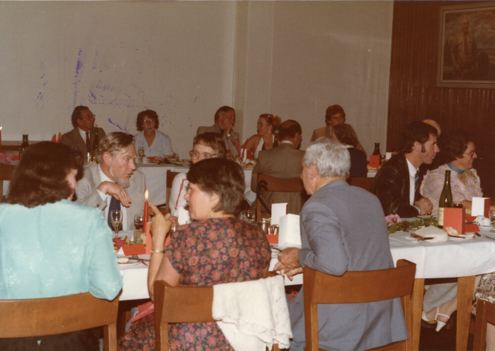 Smith Richardson&rsquo;s farewell dinner at Wright College Dining Hall, 1983