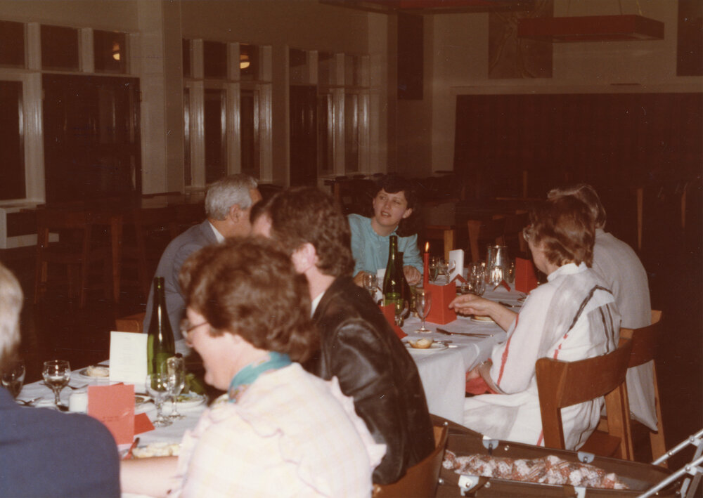 Smith Richardson&rsquo;s farewell dinner at Wright College Dining Hall, 1983