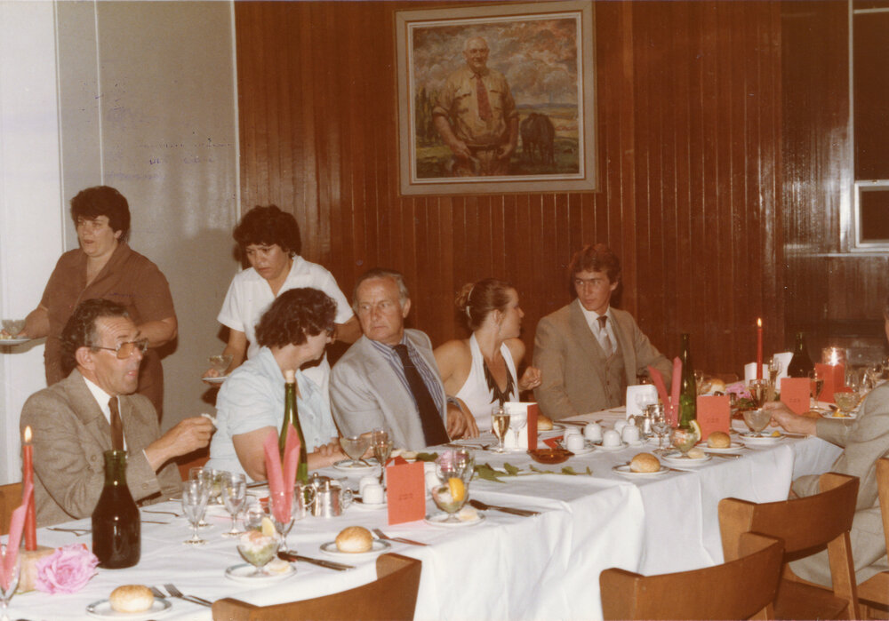 Smith Richardson&rsquo;s farewell dinner at Wright College Dining Hall, 1983