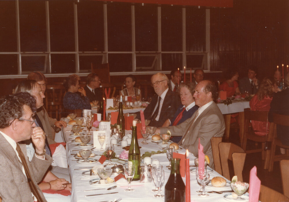 Smith Richardson&rsquo;s farewell dinner at Wright College Dining Hall, 1983