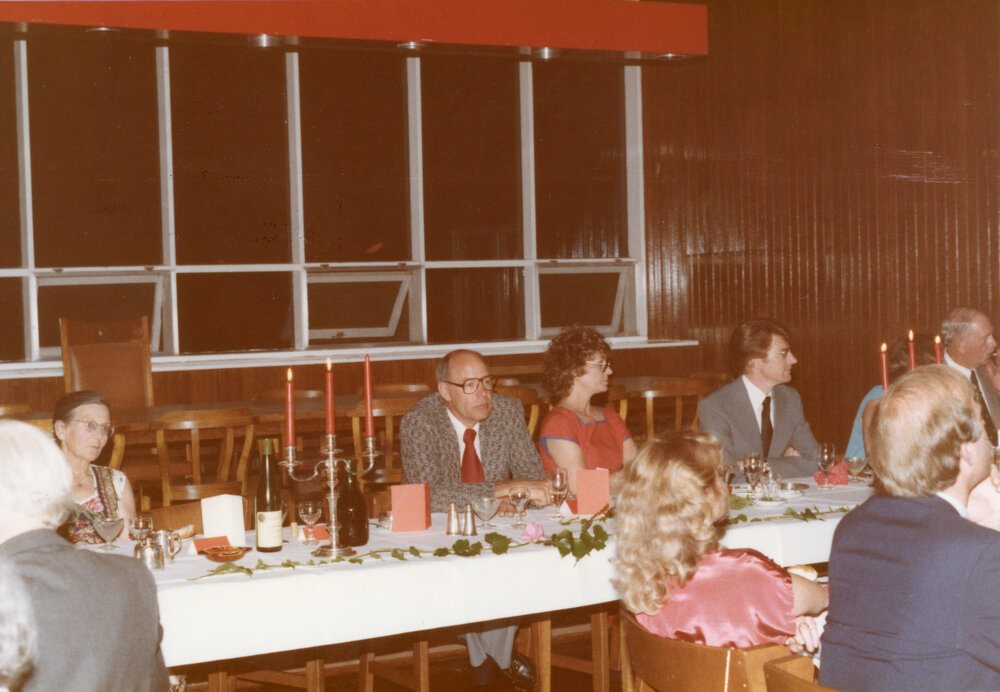 Smith Richardson&rsquo;s farewell dinner at Wright College Dining Hall, 1983