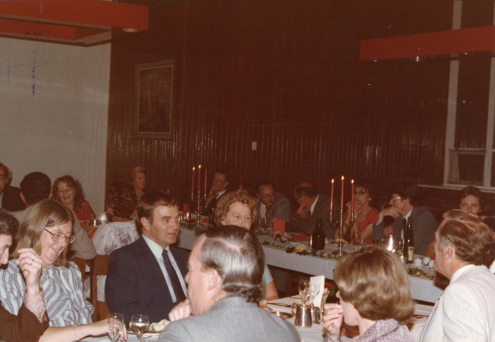 Smith Richardson&rsquo;s farewell dinner at Wright College Dining Hall, 1983