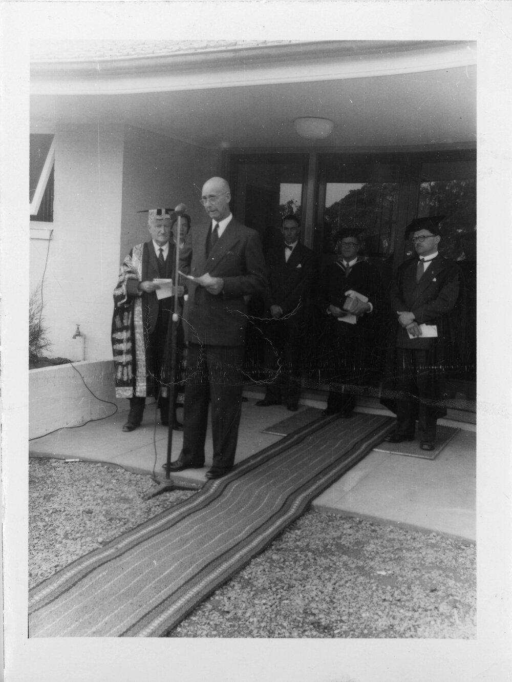 Opening of the T.R. Forster Memorial Union by G.E. Forster, University of New England, 1956