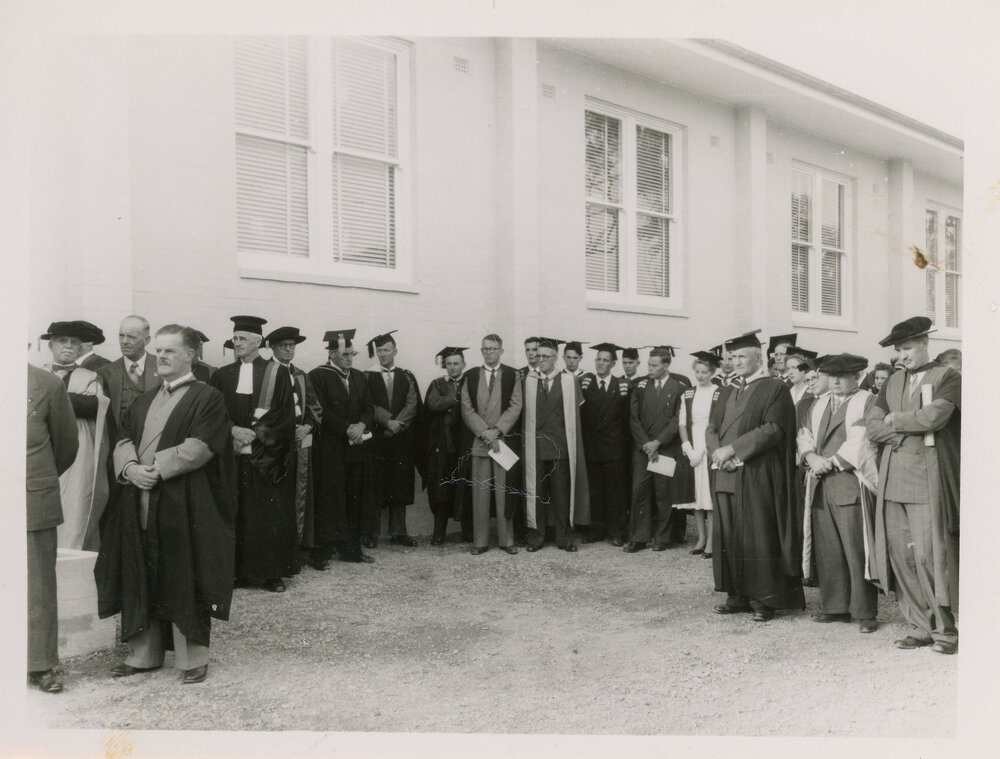 Opening of the T.R. Forster Memorial Union by G.E. Forster, University of New England, 1956