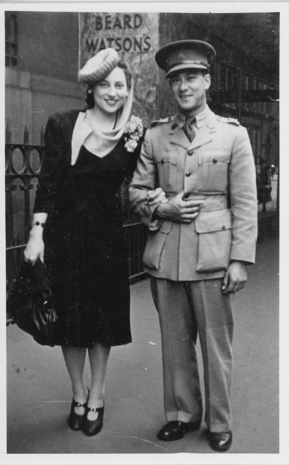 Trevor and Mary Jack in Sydney before their marriage, October 1944
