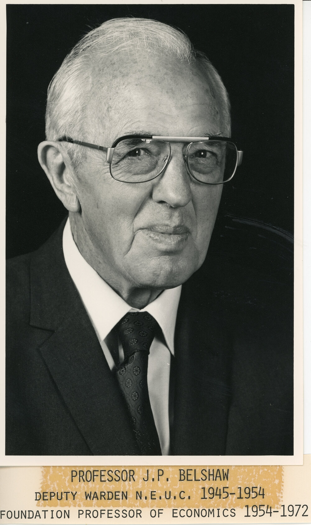 Professor J. P. Belshaw