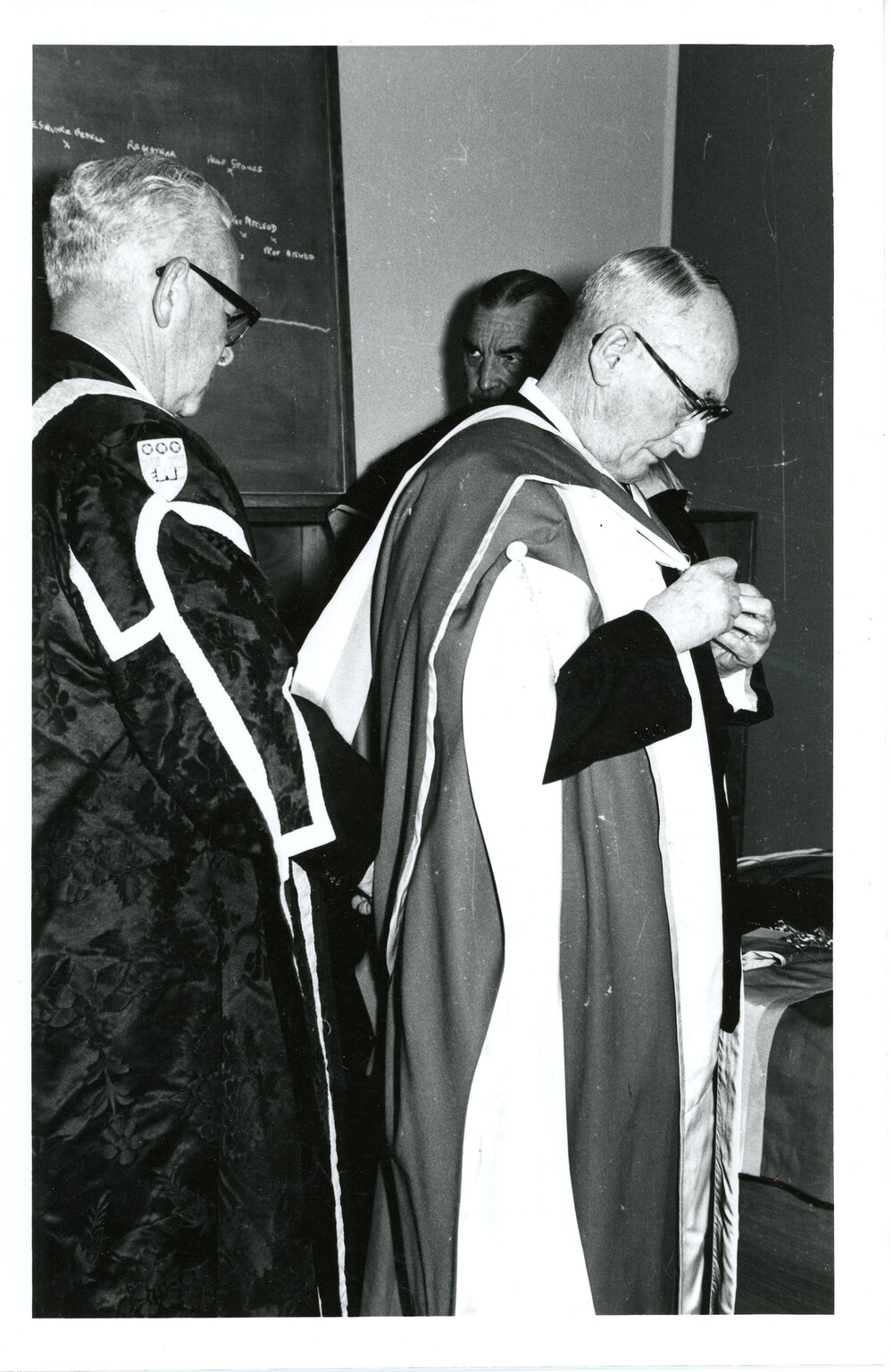 R.B. Madgwick and Mr. Justice Clancy, conferring of Honorary Degrees, 1962