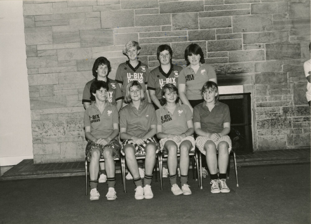 'Beta Gals' Indoor Soccer team, Wright College, 1986