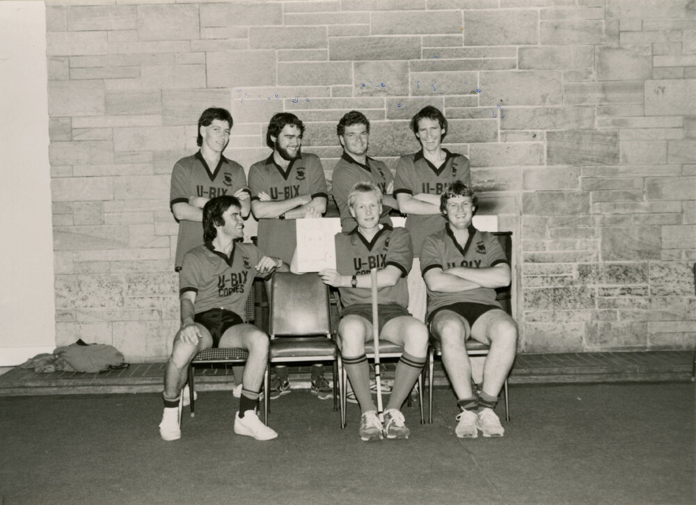Men's hockey team, Wright College, 1986