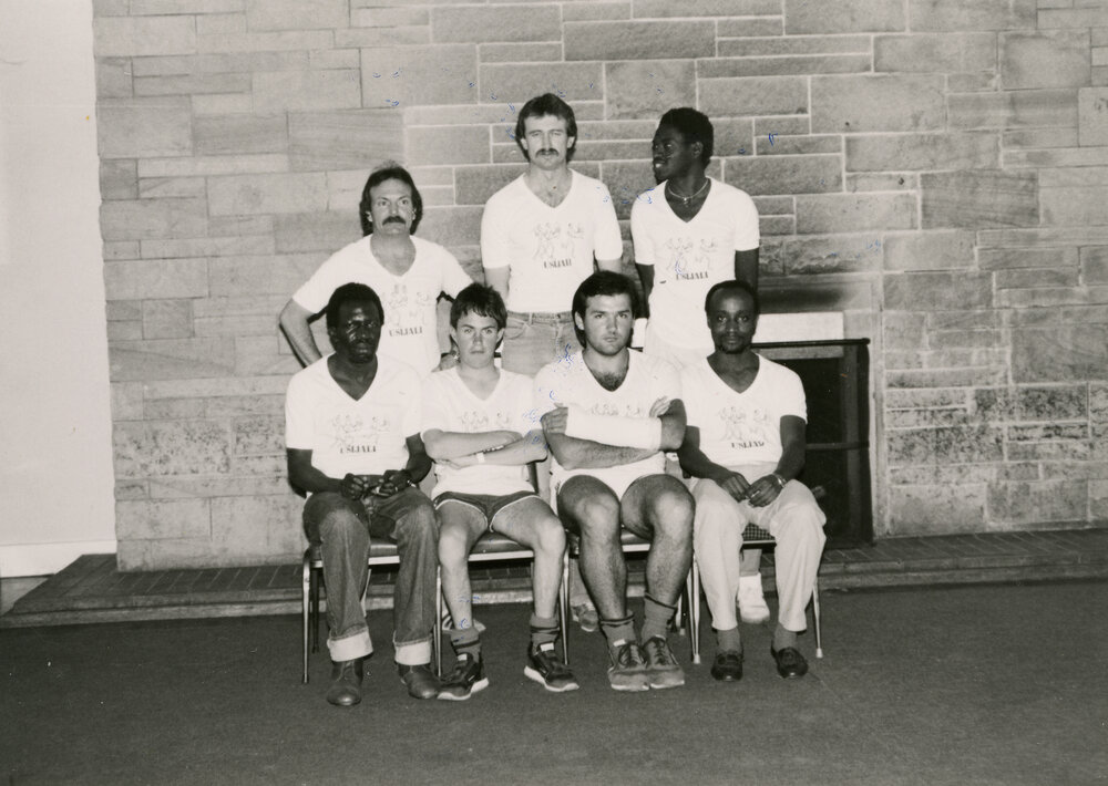 Alpha indoor soccer team, Wright College, 1986