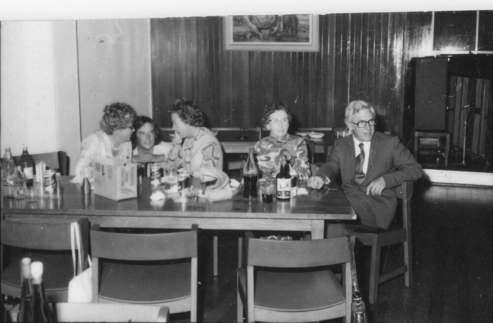 Group at Wright College Dinner, 1974