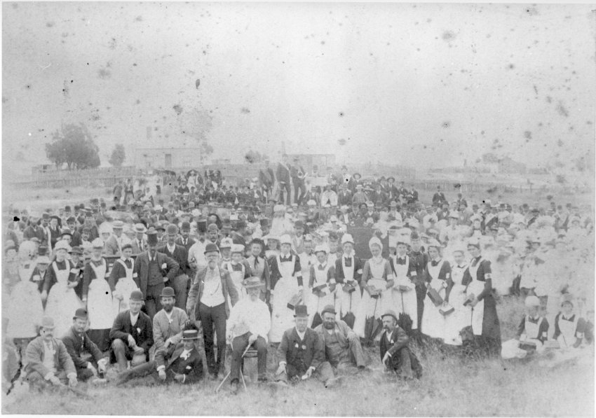 Hillgrove Hospital Picnic Day on Recreation Ground, c. 1895. 