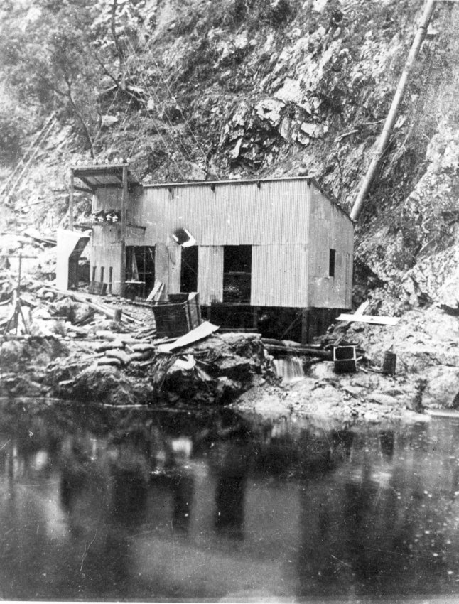 Styx River Hydro-Electric Scheme - the Generator Shed, 1908