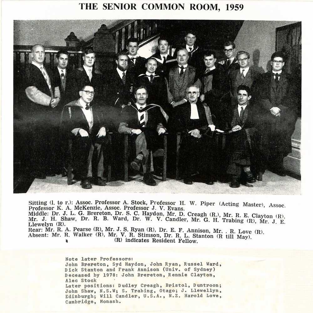 Wright College Senior Common Room, 1959