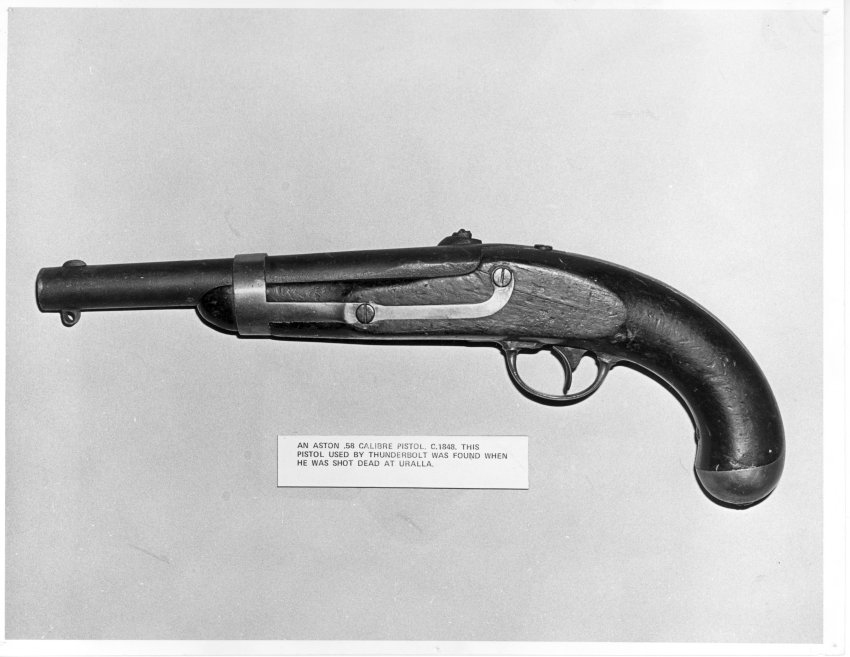 Thunderbolt's pistol, Aston .58 calibre, c. 1848