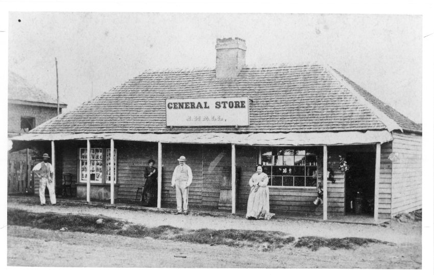 J. Hall's General Store in Beardy Street, Armidale, c. 1872