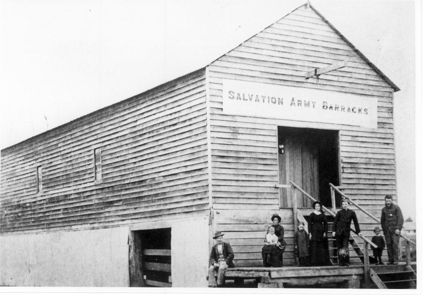 Salvation Army Barracks in converted store shed, c.1885