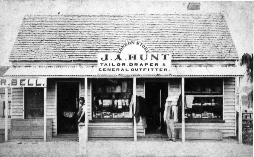 John A. Hunt's Tailor's Shop, Beardy Street, c. 1872