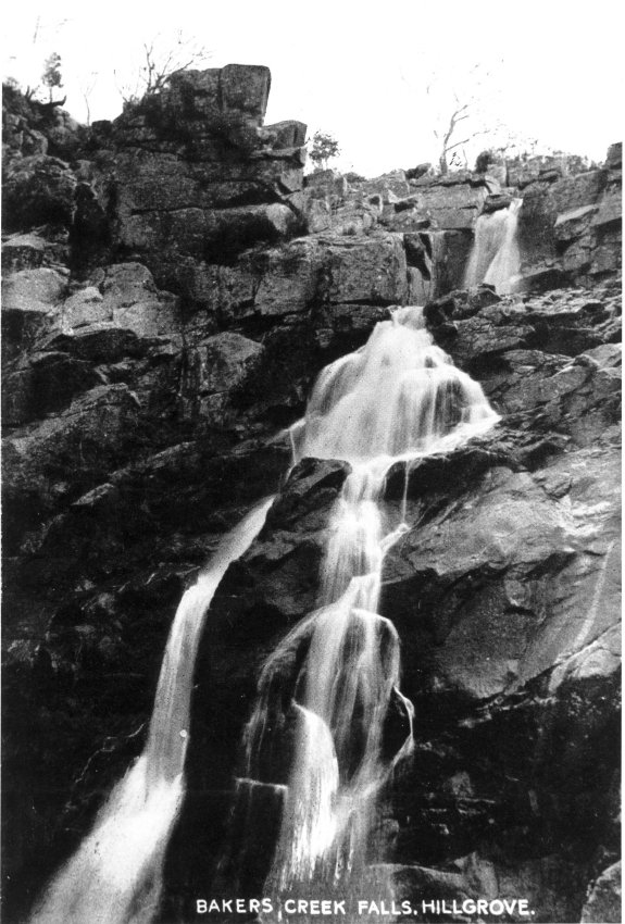 Hillgrove, Baker's Creek Falls, c. 1910. 2 copies.