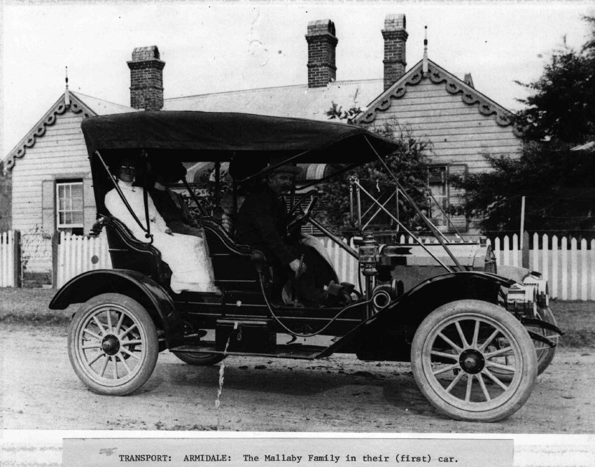 Mallaby family in their first car