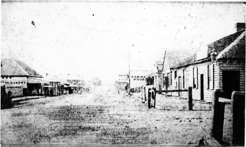 Armidale: Beardy Street, looking east from Faulkner Street corner, c.1875