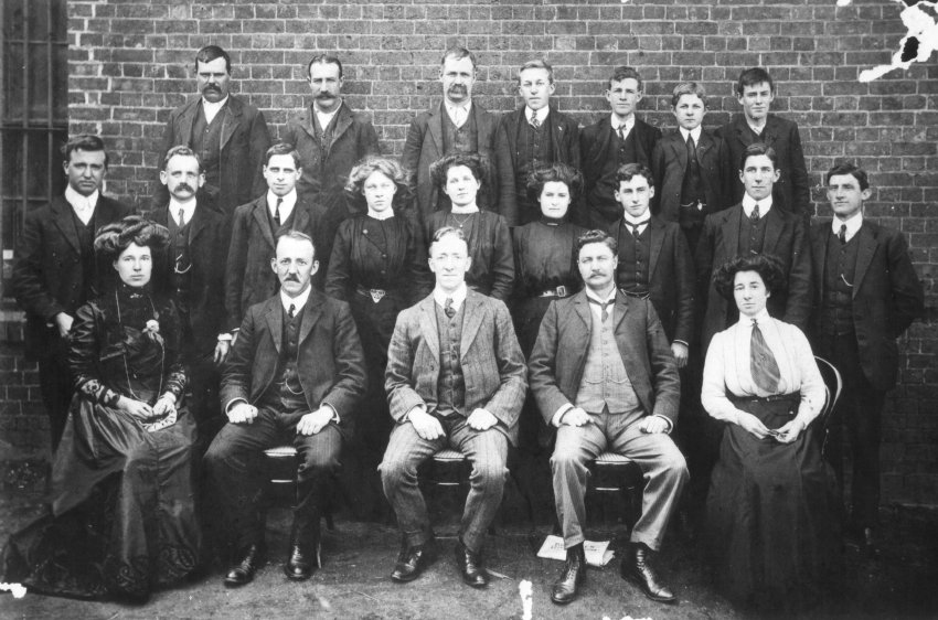 Staff of Braund's Store, corner of Dangar and Beardy Streets, Armidale
