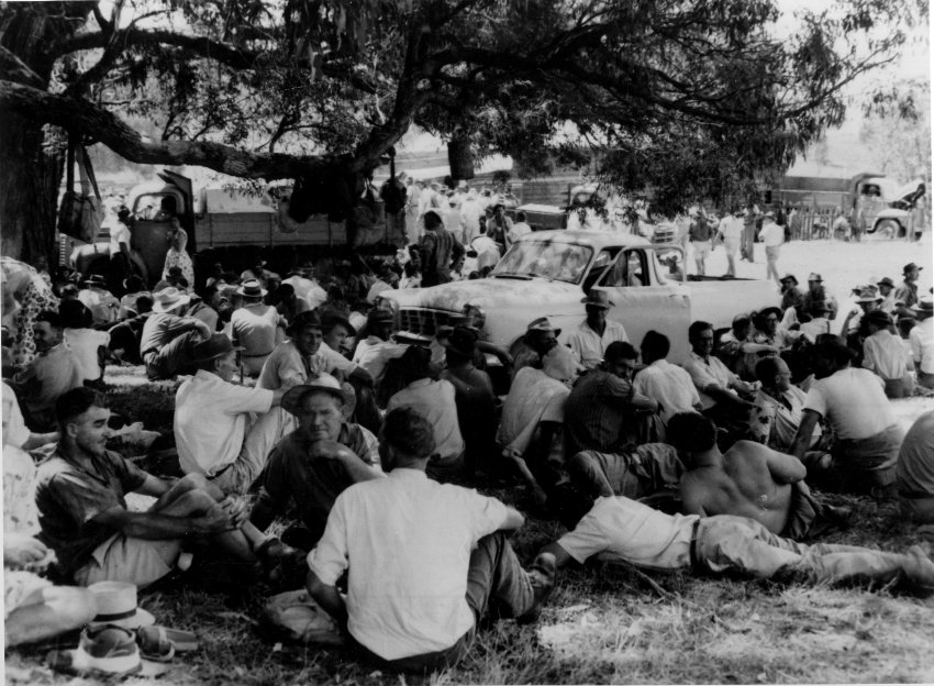 Stephen Walls (Little Boy Lost): Search party resting at search base.