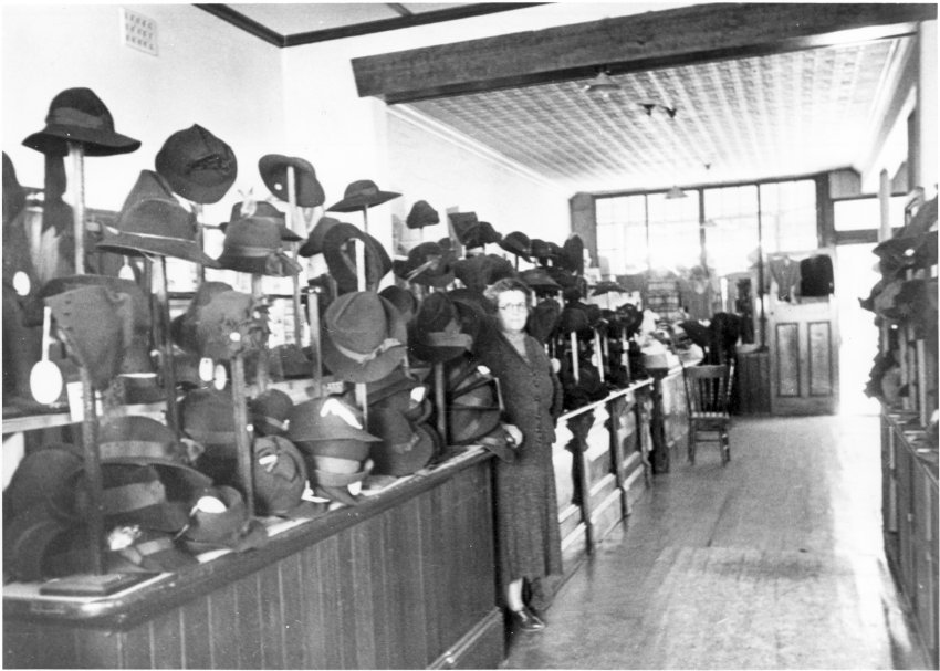 Interior of Murphy's Millinery Shop, Beardy Street, Armidale, 1953
