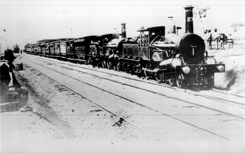 First passenger train at West Tamworth, 15 October 1878