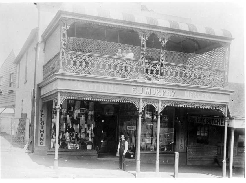 F.J. Murphy's Clothing and Mercery Shop in Beardy Street, 1911