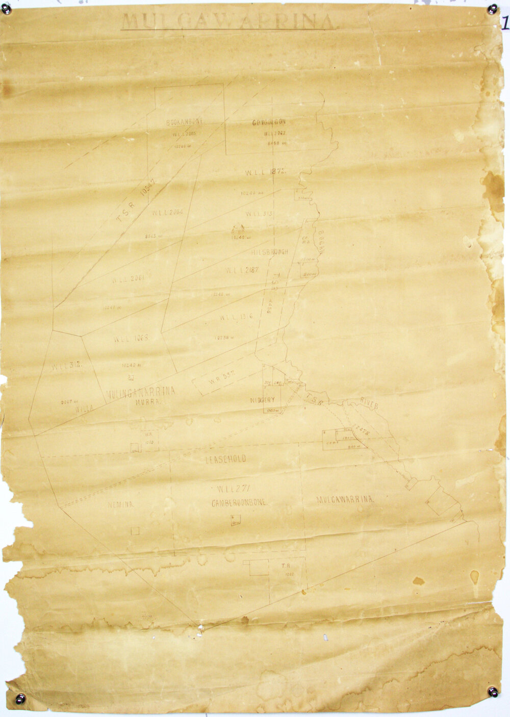 Mulgawarrina, west of the Bogan River, property plan