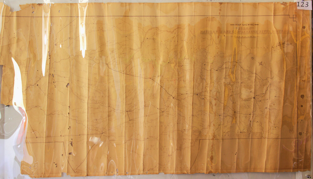 Map Shewing Bogan, Macquarie and Castlereagh Rivers,  signed off by Principal Engineer 16/4/1902