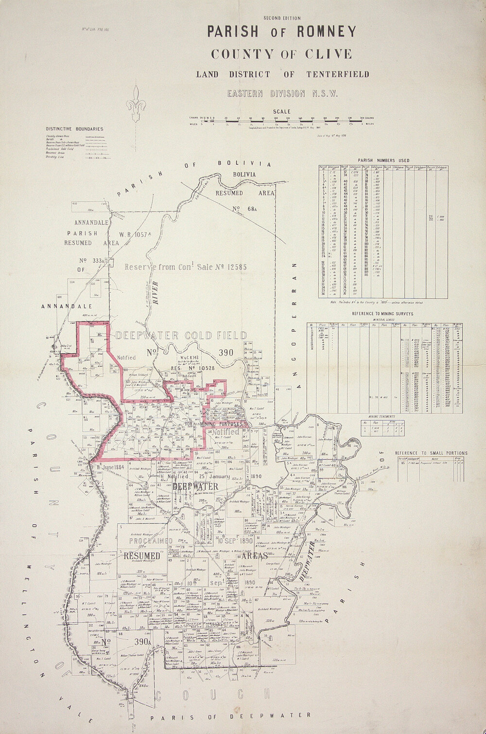 Parish of Romney County of Clive, with reference to mining surveys, 1898