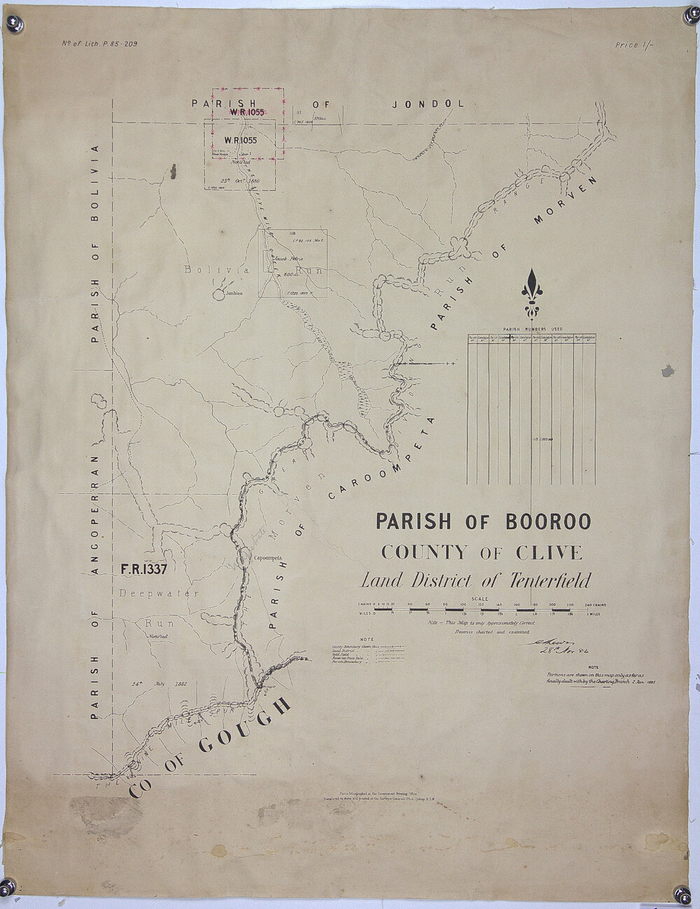 Parish of Booroo County of Clive, 1884